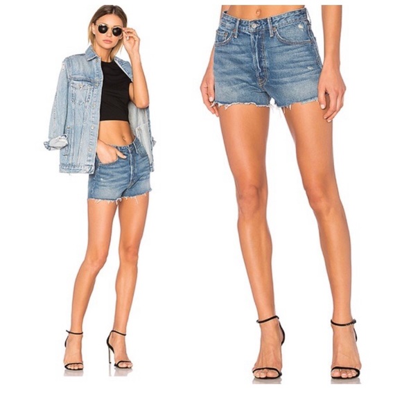 GRLFRND Cindy High-Rise Cut Off Short - Picture 1 of 16